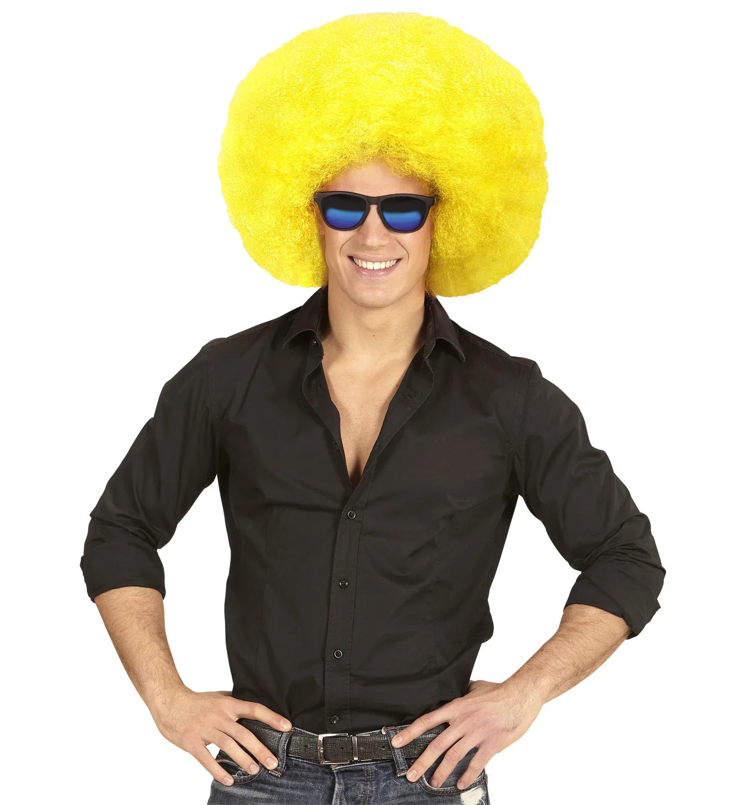 Peluca Super Afro Amarilla Pelucas Widmann